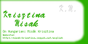 krisztina misak business card