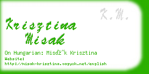 krisztina misak business card